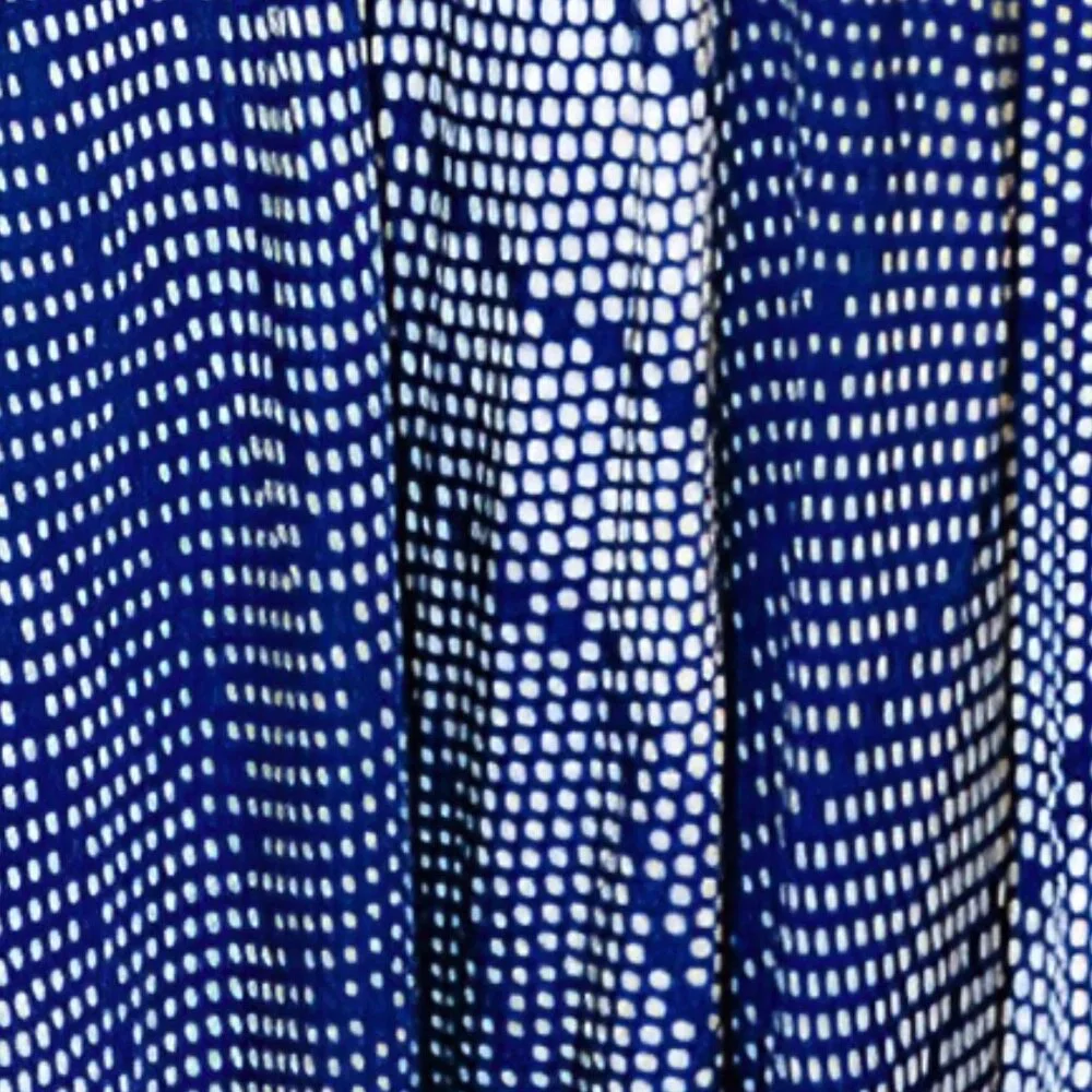 NWT Banana Republic Blue White Polka Dot Handkerchief A-Line Fit Flare Skirt S 4
